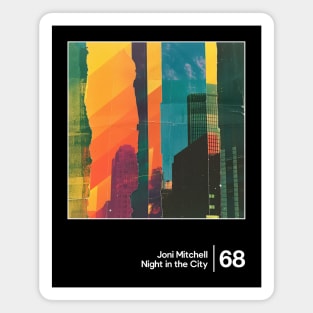 Night in the City - Original Minimalist Graphic Fan Artwork Magnet